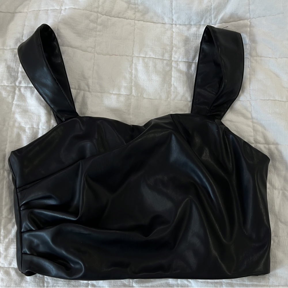 Do + Be faux leather top